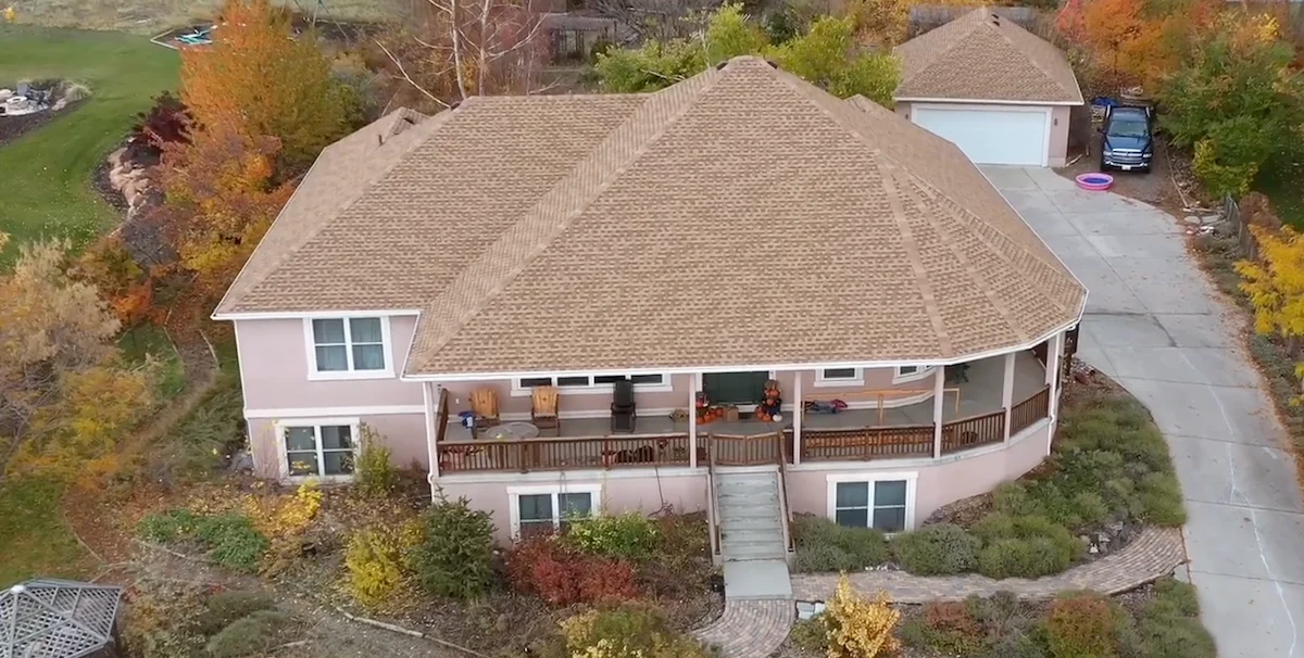 GAF Timberline HDZ Shakewood installed on a Utah home