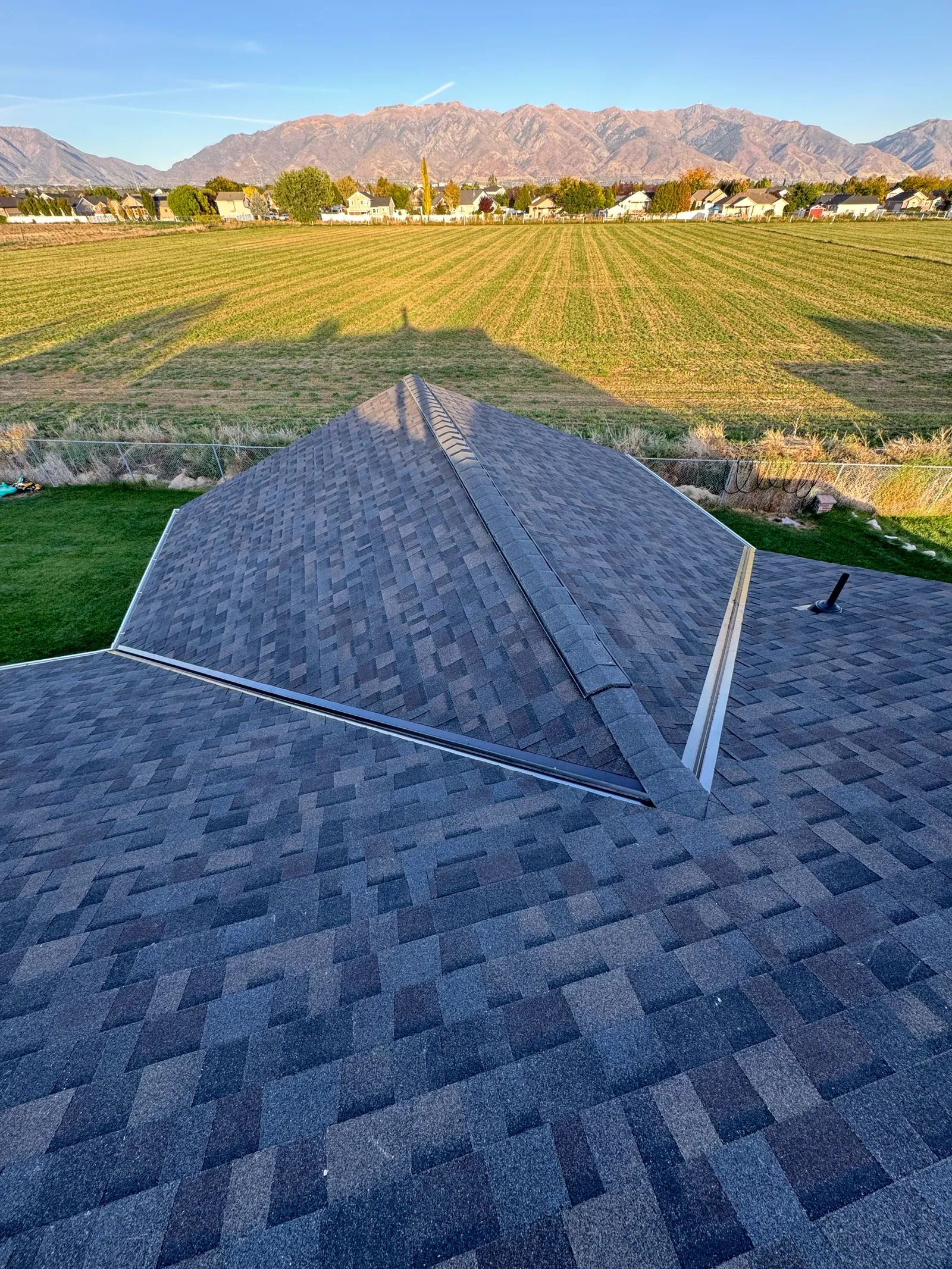 Finished roof installation by Homer Roofing crews in Syracuse, Utah